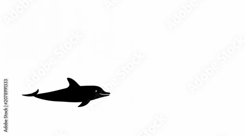 Animated GIF of dolphin silhouettes swimming and jumping