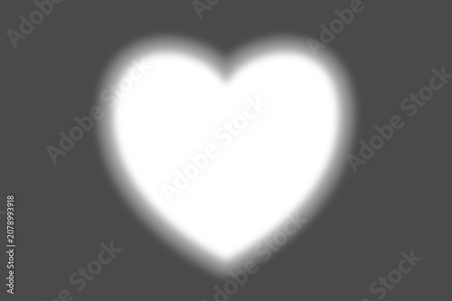 shadow overlay heart shape spotlight effect isolated on transparent background