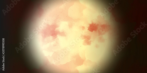 Glowing Sun with Fiery Solar Flare in Space Bright Orange Star Explosion Abstract Cosmic Energy Background Illustration