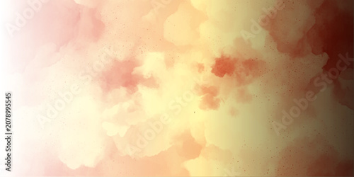Abstract Red Orange Watercolor Grunge Background with Glowing Bokeh Light Smoke Texture Vintage Paper Canvas Fire Sky Wallpaper Design