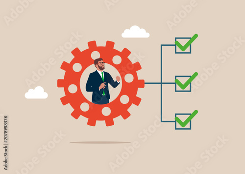 Skills. Online marketing. Effort and time to make money, success long term investment, deadline effect to make people finish work concept. Modern vector illustration in flat style