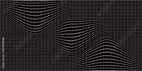 Fotografie Dome-shaped protrusion part seine by stretching mesh for the illusion three-dimensional deformation of the surface