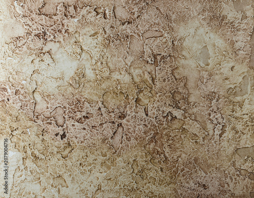 Obraz na plátně Decorative plaster texture, ornamental parget background with imitation of stone