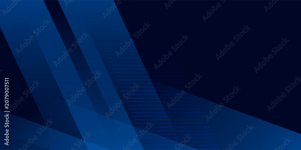 Obraz premium Modern corporate presentation cover background with dark blue digital shapes.