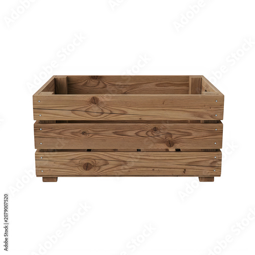 Rustic wooden storage box with lid