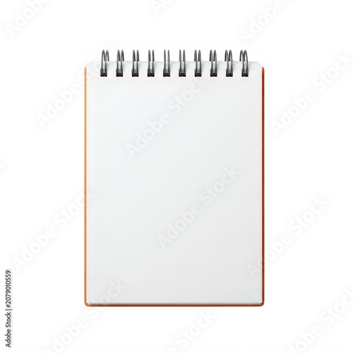 Simple spiral notebook with blank pages