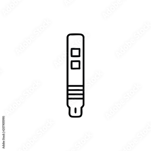 Medical test strip medical test strip medicaments black and white vector icon
