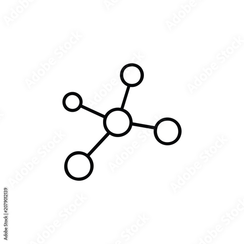 Molecule molecule medicaments black and white vector icon