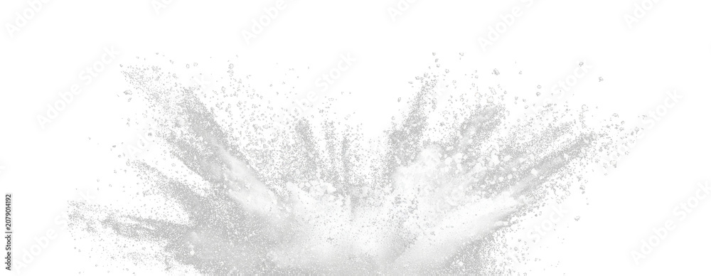 Fototapeta premium Defocus Image of Water hit wall ground, explode into drop droplet. Amount Water attack impact and fluttering in air explosion. Stop motion freeze shot. Splash Water for texture elements 