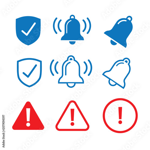Security, Notification, and Alert Icon Set