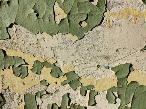 green paint on the wall