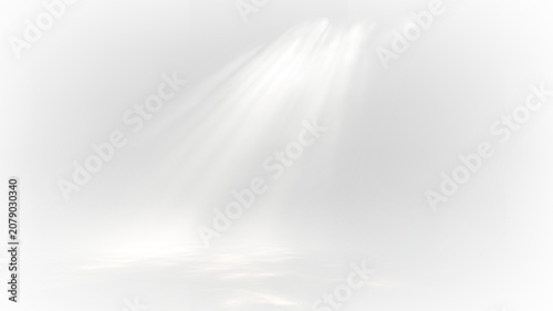 Bild auf Leinwand Cinematic white light beam with volumetric rays isolated transparent PNG