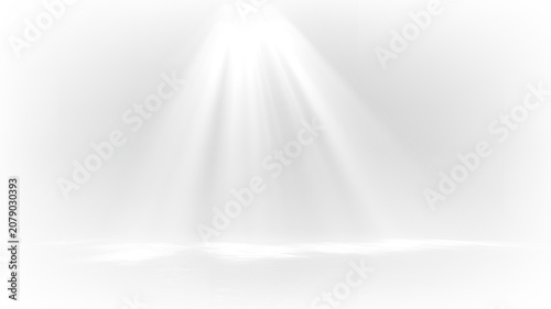 Bild auf Leinwand White glow beam with stage light effect and god rays PNG