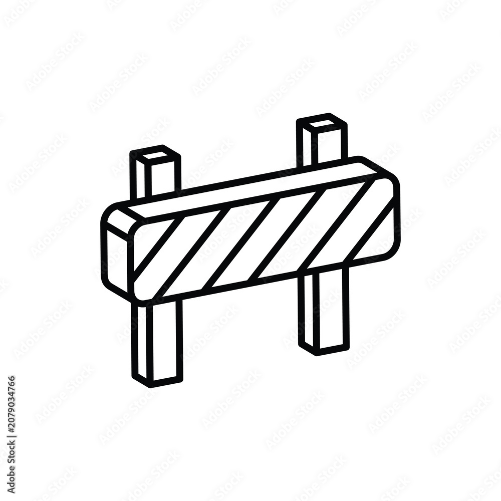 Fototapeta premium Barrier Icon