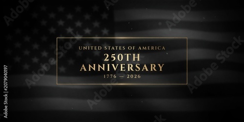 USA 250th Anniversary Celebration Background with American Flag