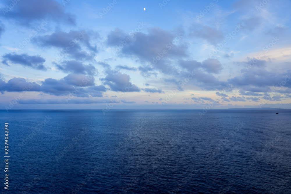 Fototapeta premium Sunset over the Mediterranean sea near Ibiza. 