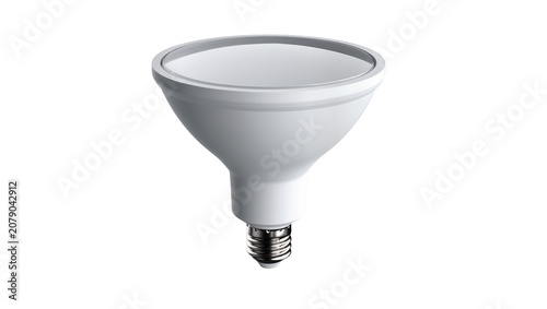 Принти на полотні Isolated modern white LED PAR light bulb with standard screw base for illuminati