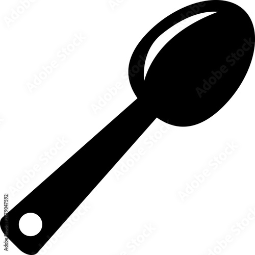 Kitchen Spoon Vector Icon Culinary Utensil Cooking Silhouette