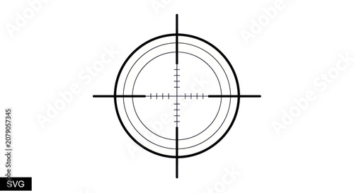 Φωτογραφία Precision target reticle crosshair with measuring marks