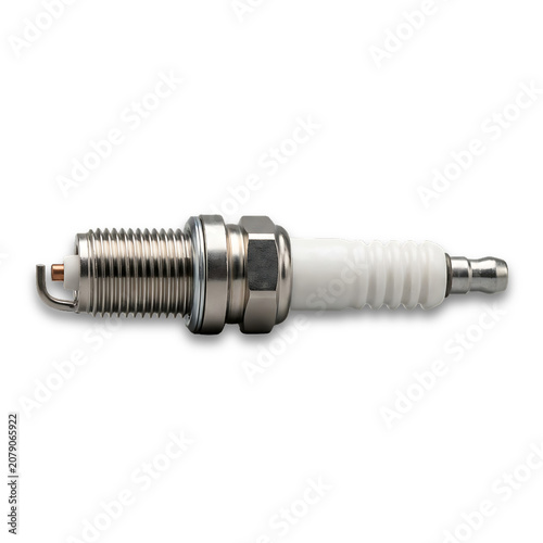 Automotive spark plug isolated on transparent background