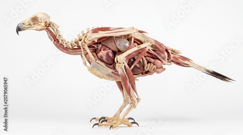 Photos Anatomical model of a bird of prey showcasing its intricate skeletal structure m