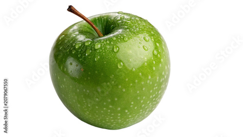 Photos Fresh organic green granny smith apple isolated on a transparent background