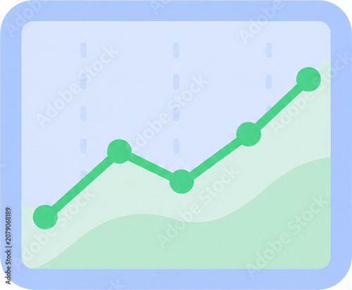 Flat Pastel Financial and Business Icon Clipart Set Isolated on Transparent Background