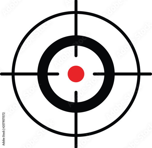 Fotografie Target and crosshair aim icon collection, precision shooting symbol set, accurac