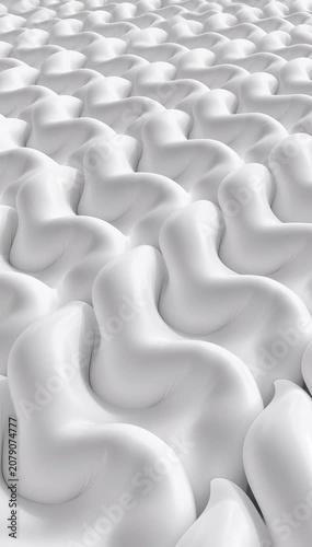 Rounded monochrome forms pulse rhythmically creating satisfying geometric movement with elegant minimal abstract aesthetics