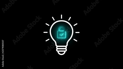 intellectual property. Granting of a property right by a sovereign authority to an inventor. Motion graphics of Copyright or patent concept,