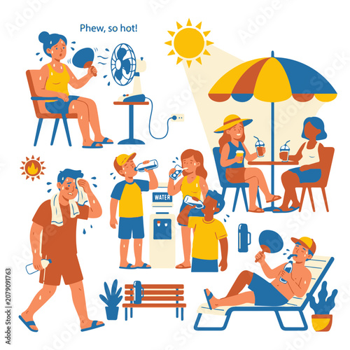 Hydration for People Seeking Relief from Sweltering Summer Heat