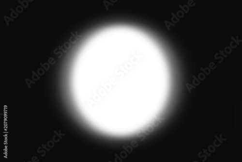 shadow overlay spotlight effect with circle, round, or circular shape isolated on transparent background