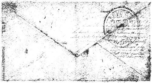 Canvastavla Vintage envelope with handwritten script and circular postmark letter mail corre