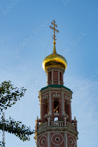 Canvas Print Epic Novodevichy convent ancient Russian orthodox architecture landscape panorama