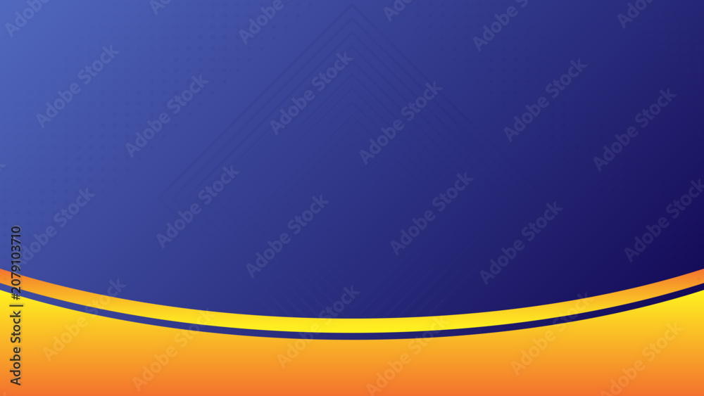 Obraz premium Luxury Blue Gradient Background with Elegant Gradient Orange Curve Frame