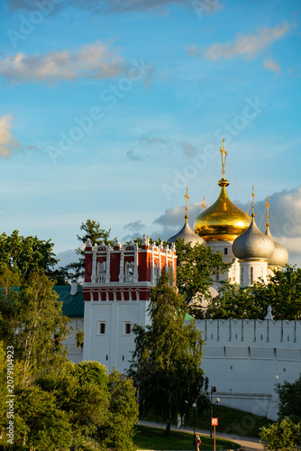 Photography Epic Novodevichy convent ancient Russian orthodox architecture landscape panorama