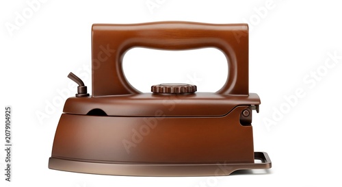 Vintage copper electric household iron.