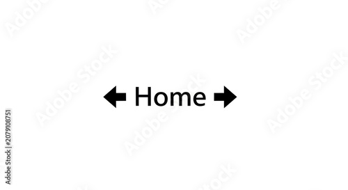 Schilderij op canvas Navigation Home Arrows Directional Signs.