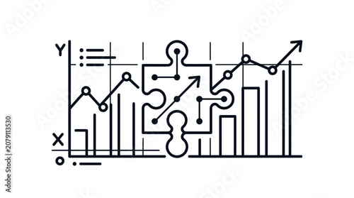 Business strategy and data analysis concept.