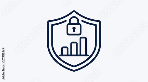 Secure data protection and privacy concept.