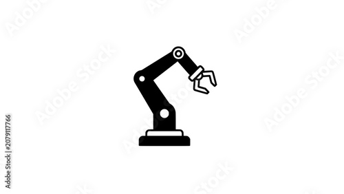 Robotics Automation Arm Flat Vector Illustration