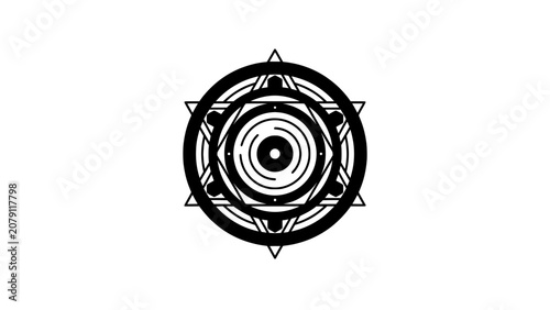 Futuristic Energy Core Flat Vector Illustration
