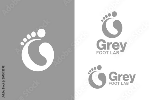 Footprint Symbol letter G and Modern Podiatry Branding