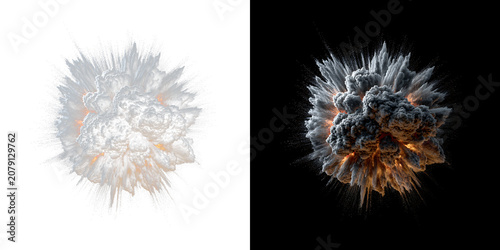 Burning explosion effect with hot fiery burst transparent PNG