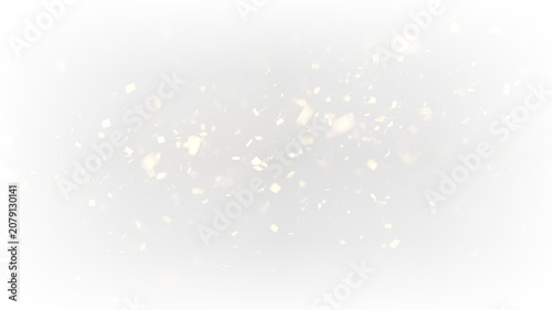 Glittering gold confetti frame with sparkling party background banner