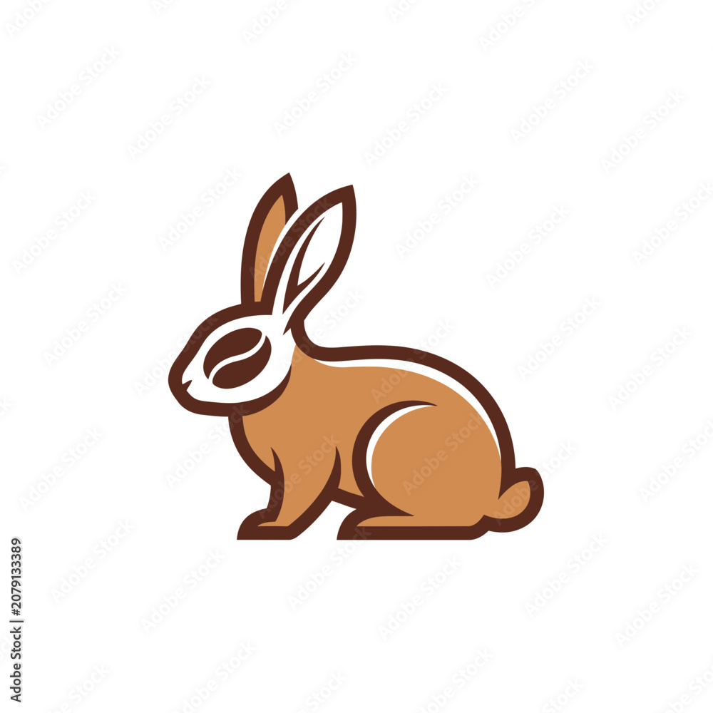Fototapeta premium Coffee Rabbit Logo