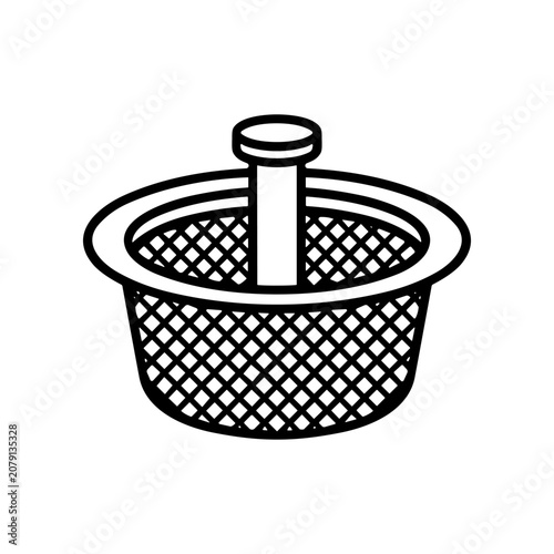 Quadro su tela Mesh basket with handle detail.