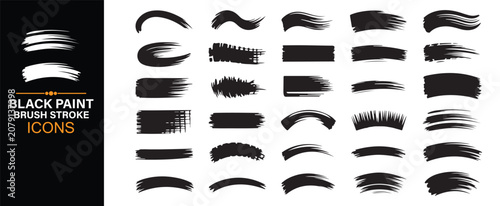 Creative Black Brush Texture Vector Collection for Graphic Design