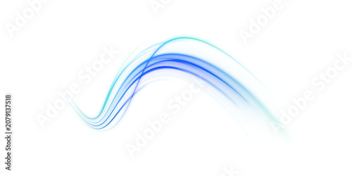 Tableau sur toile Vivid neon lines expand outward in dynamic abstract waves with glowing intensity