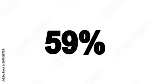 Animation of progress bar waiting for download or upload from 0 to 100% with white background.